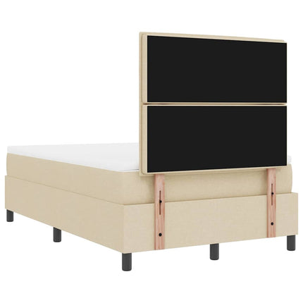 Box spring seng med madras Creme 120 x 190 cm Stof