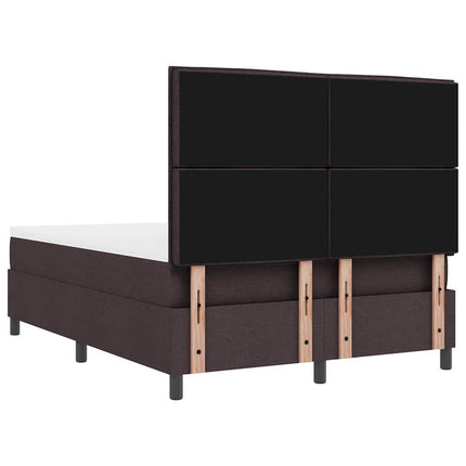 Box spring seng med madras Mørk Brun 140 x 200 cm Stof