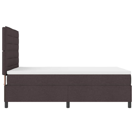Box spring seng med madras Mørk Brun 160 x 200 cm Stof