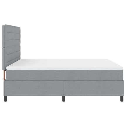 Box spring seng med madras Lysegrå 180 x 200 cm Stof