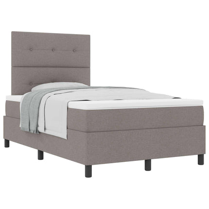 Box spring seng med pude Gråbrun 120 x 190 cm Stof