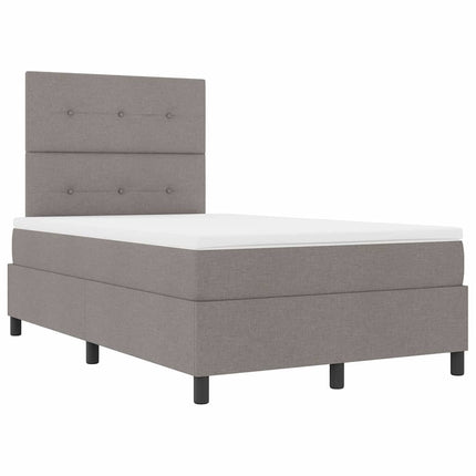 Box spring seng med pude Gråbrun 120 x 190 cm Stof