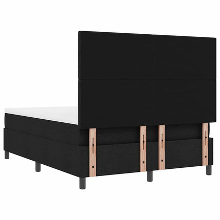 Box spring seng med hovedgærde Sort 140 x 190 cm Stof