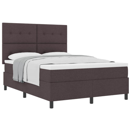 Box spring seng med hovedgærde Mørk Brun 160 x 200 cm Stof