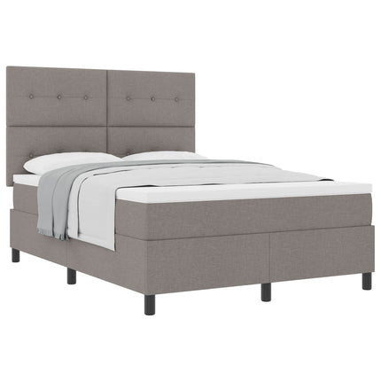 Box spring seng med madras Gråbrun 160 x 200 cm Stof