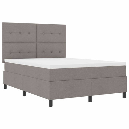 Box spring seng med madras Gråbrun 160 x 200 cm Stof
