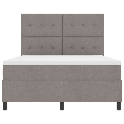 Box spring seng med madras Gråbrun 160 x 200 cm Stof