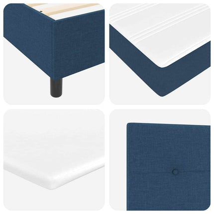 Box spring seng med hovedgærde Blå 200 x 200 cm Stof