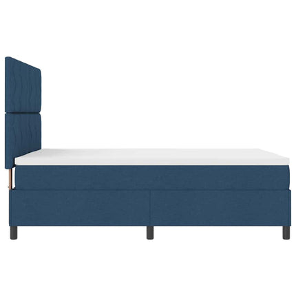 Box spring seng med hovedgærde Blå 140 x 190 cm Stof