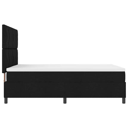 Box spring seng med hovedgærde Sort 140 x 200 cm Stof