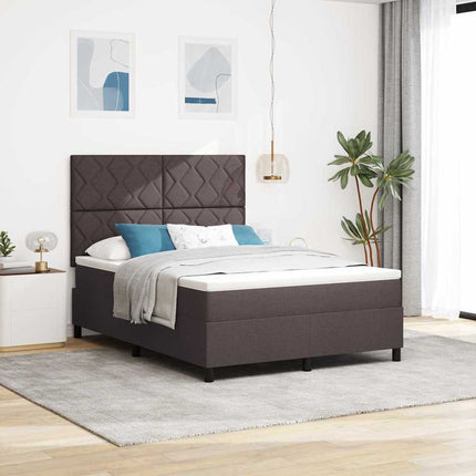 Box spring seng med hovedgærde Mørk Brun 160 x 200 cm Stof