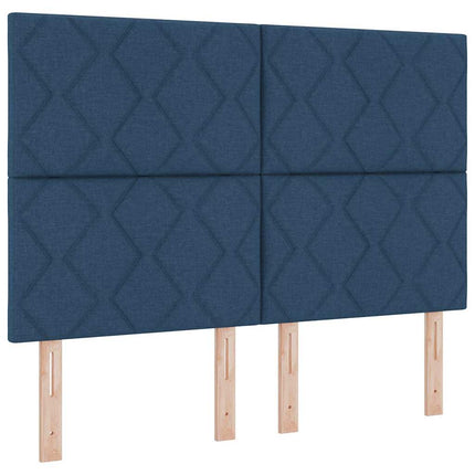 Box spring seng med hovedgærde Blå 160 x 200 cm Stof