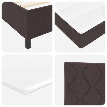 Box spring seng med hovedgærde Mørk Brun 180 x 200 cm Stof