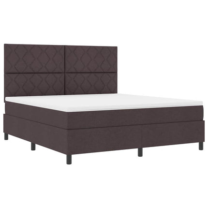 Box spring seng med hovedgærde Mørk Brun 180 x 200 cm Stof
