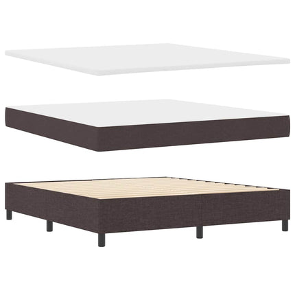 Box spring seng med hovedgærde Mørk Brun 180 x 200 cm Stof