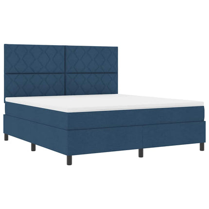 Box spring seng med hovedgærde Blå 180 x 200 cm Stof