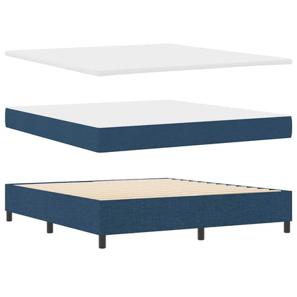 Box spring seng med hovedgærde Blå 180 x 200 cm Stof