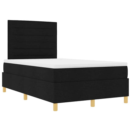 Box spring seng med madras Sort 120 x 190 cm Stof