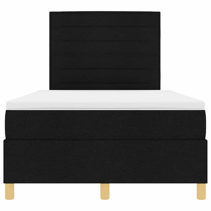 Box spring seng med madras Sort 120 x 190 cm Stof