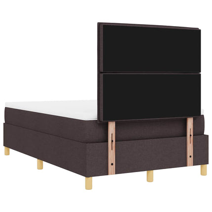 Box spring seng med madras Mørk Brun 120 x 200 cm Stof