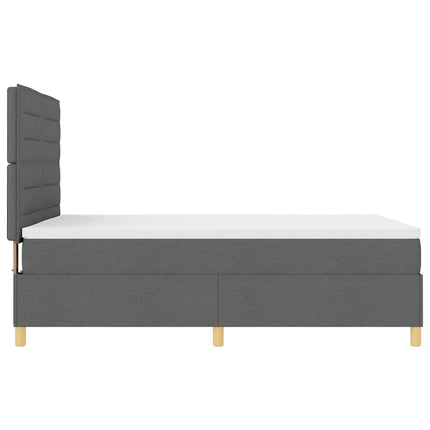 Box spring seng med madras Mørkegrå 160 x 200 cm Stof