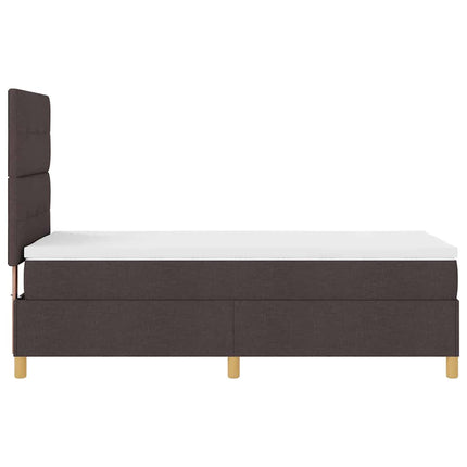 Box spring seng med madras Mørk Brun 90 x 190 cm Stof