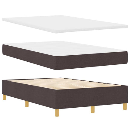 Box spring seng med hovedgærde Mørk Brun 120 x 190 cm Stof