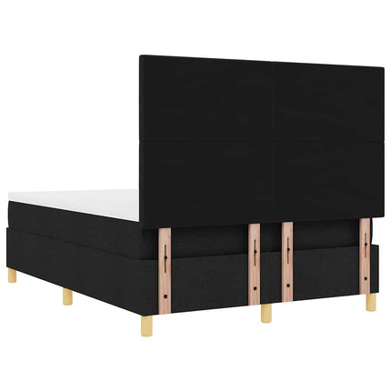 Box spring seng med hovedgærde Sort 160 x 200 cm Stof