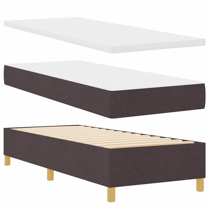 Box spring seng med hovedgærde Mørk Brun 80 x 200 cm Stof