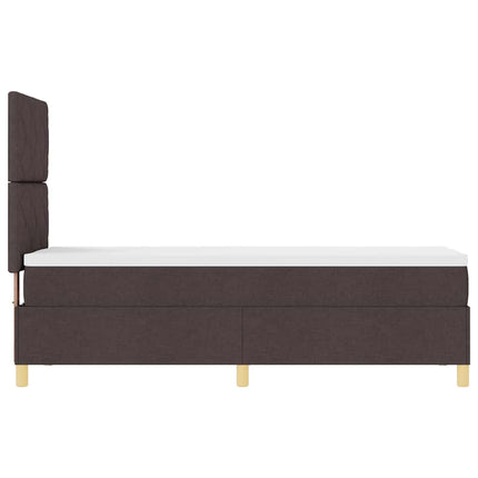 Box spring seng med hovedgærde Mørk Brun 80 x 200 cm Stof