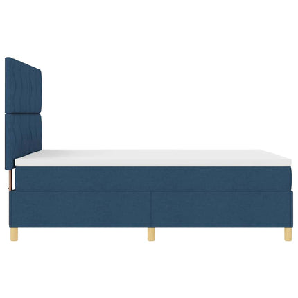 Box spring seng med hovedgærde Blå 140 x 190 cm Stof