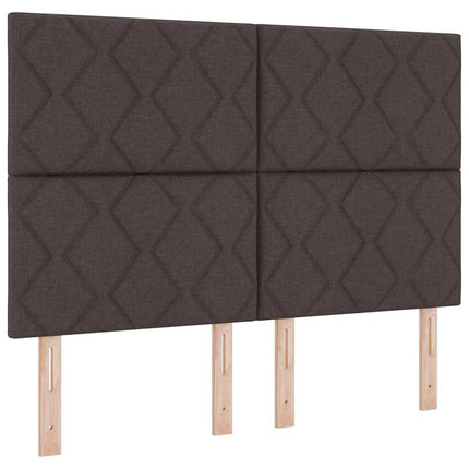 Box spring seng med hovedgærde Mørk Brun 160 x 200 cm Stof