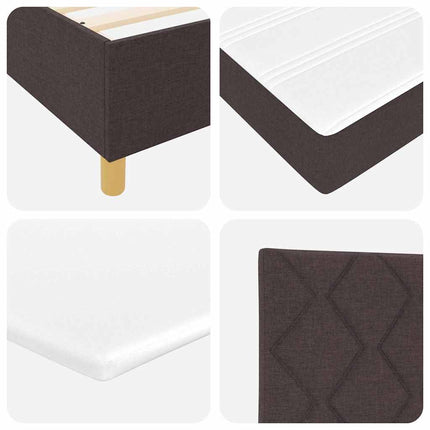Box spring seng med madras Mørk Brun 180 x 200 cm Stof