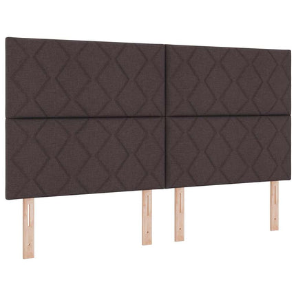Box spring seng med madras Mørk Brun 180 x 200 cm Stof