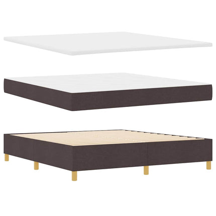 Box spring seng med madras Mørk Brun 180 x 200 cm Stof