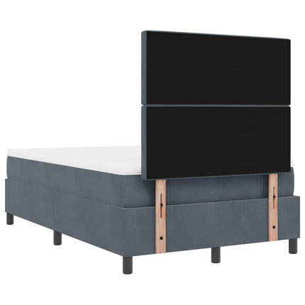 Box spring seng med madras Mørkegrå 120 x 190 cm Fløjl