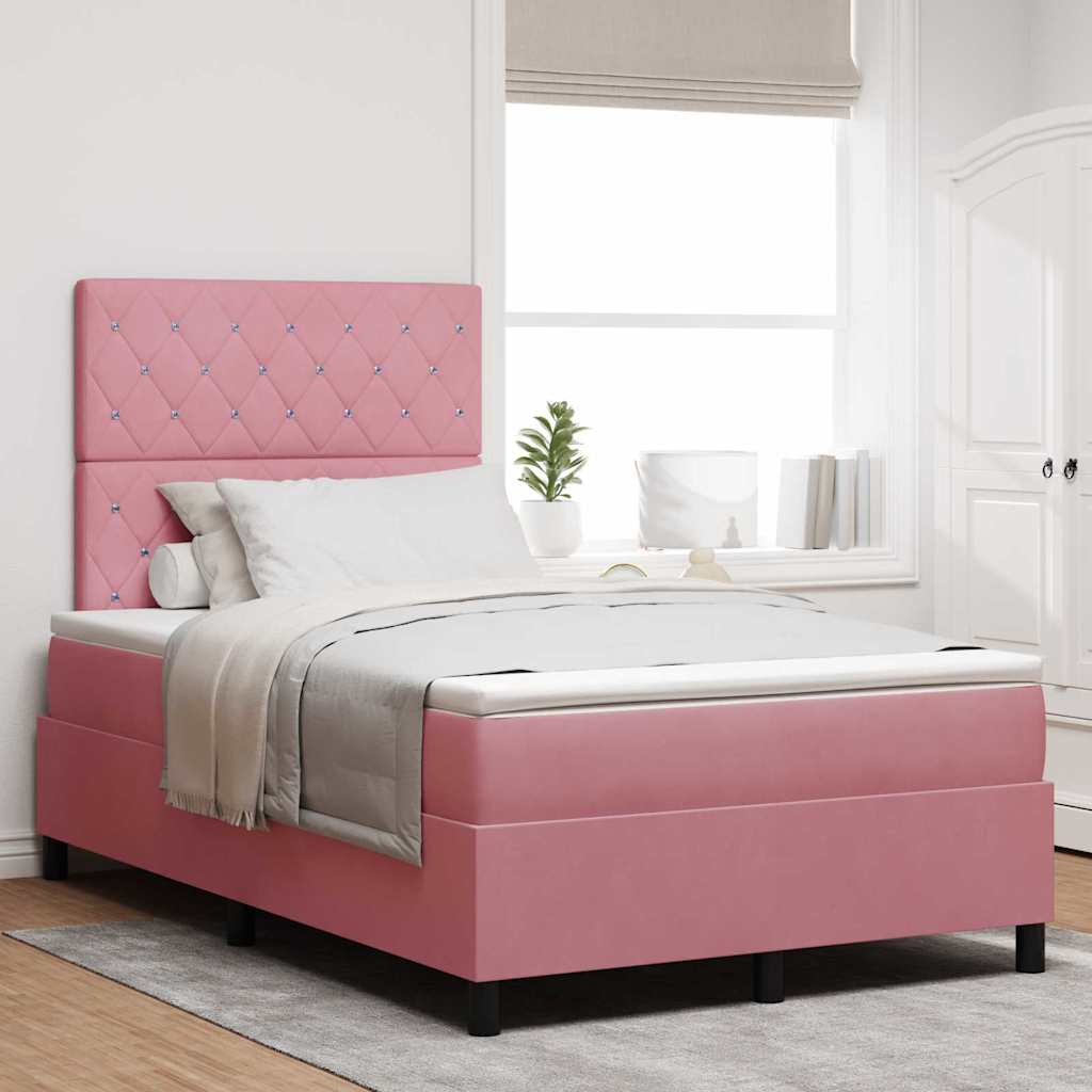 Box spring seng med madras Lyserd 120 x 190 cm Fljl