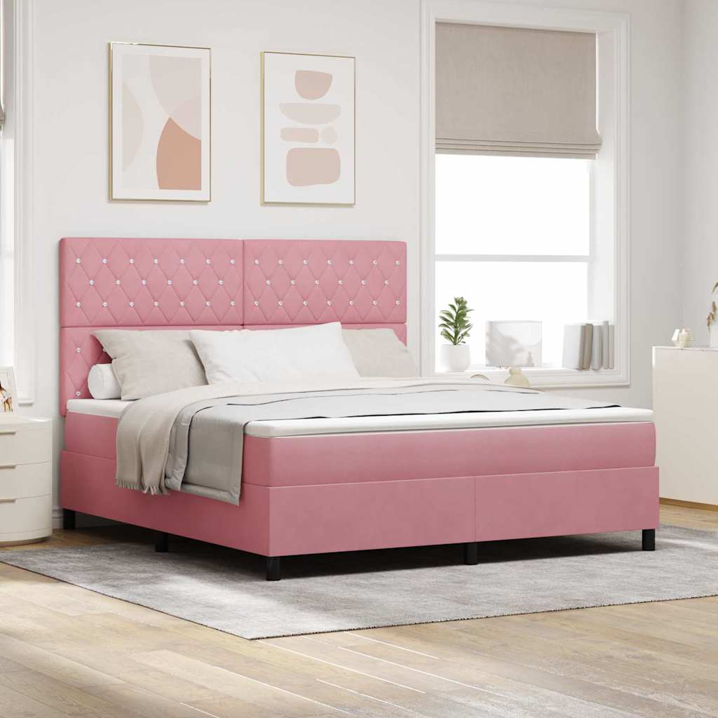 Box spring seng med madras Lyserd 180 x 200 cm Fljl