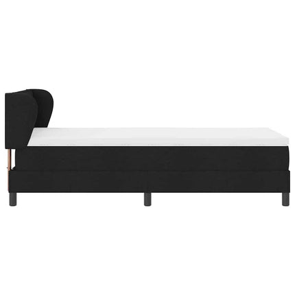 Box spring seng med hovedgærde Sort 80 x 200 cm Stof