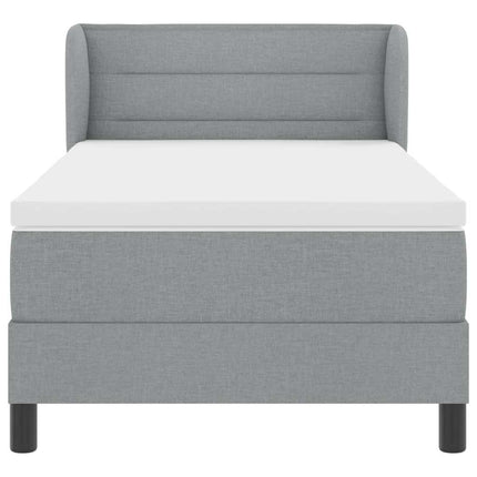 Box spring seng med madras Lysegrå 100 x 200 cm Stof