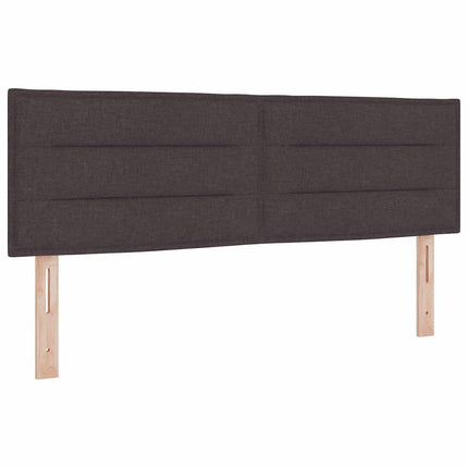 Box spring seng med hovedgærde Mørk Brun 140 x 200 cm Stof