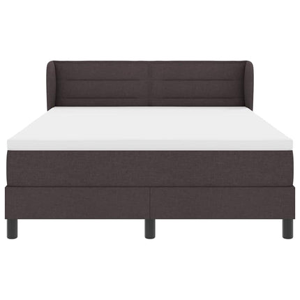Box spring seng med hovedgærde Mørk Brun 140 x 200 cm Stof