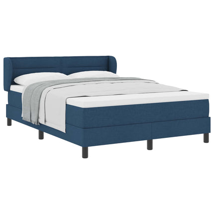 Box spring seng med hovedgærde Blå 140 x 200 cm Stof
