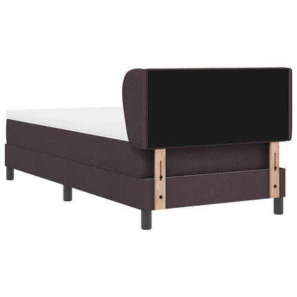 Box spring seng med hovedgærde Mørk Brun 80 x 200 cm Stof