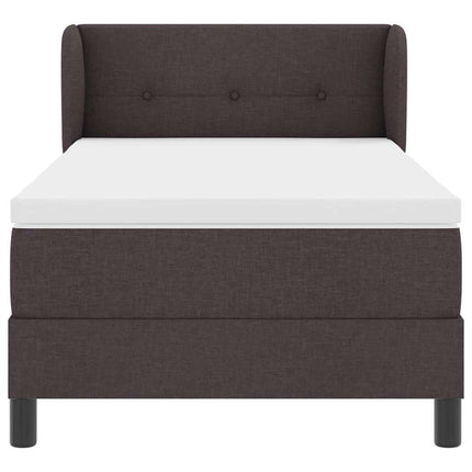 Box spring seng med hovedgærde Mørk Brun 80 x 200 cm Stof