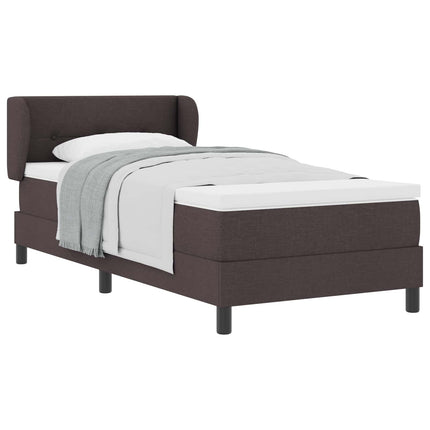 Box spring seng med hovedgærde Mørk Brun 100 x 200 cm Stof