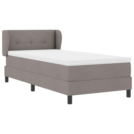 Box spring seng med hovedgærde Gråbrun 100 x 200 cm Stof
