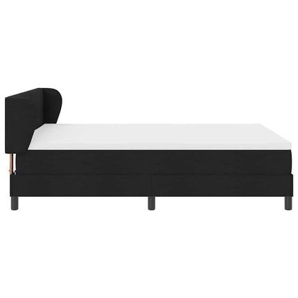 Box spring seng med hovedgærde Sort 140 x 190 cm Stof