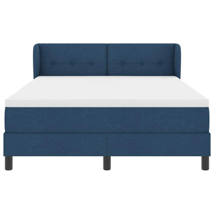 Box spring seng med hovedgærde Blå 140 x 190 cm Stof