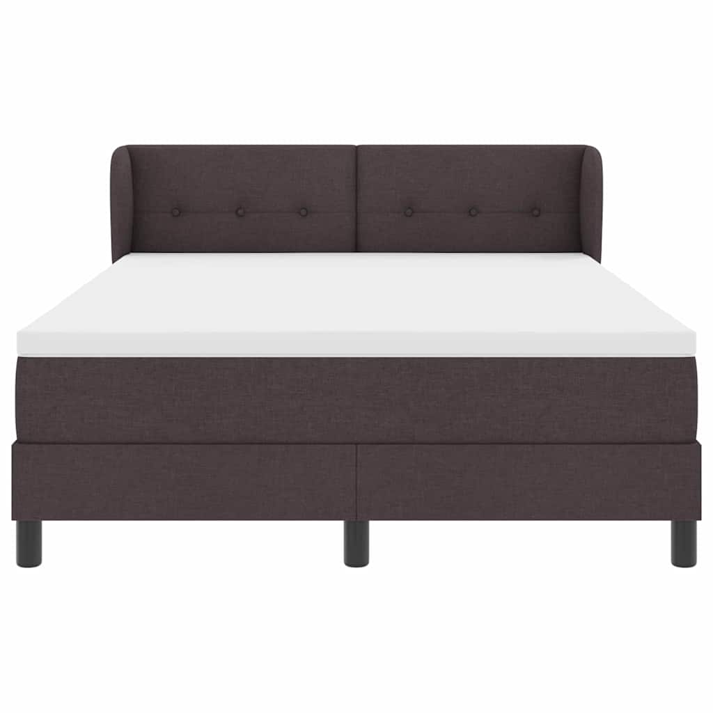 Box spring seng med madras Mørk Brun 160 x 200 cm Stof
